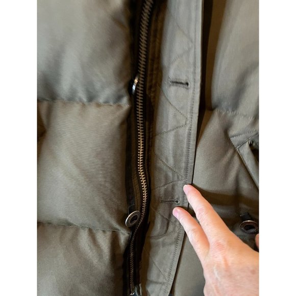 Moose Knuckle Down Filled Canada Men's Khaki Parka Hooded Coat Size XL - Picture 11 of 16